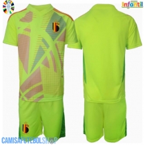 Camisa de time de futebol Bélgica Goleiro Replicas 2º Equipamento Infantil Europeu 2024 Manga Curta (+ Calças curtas)